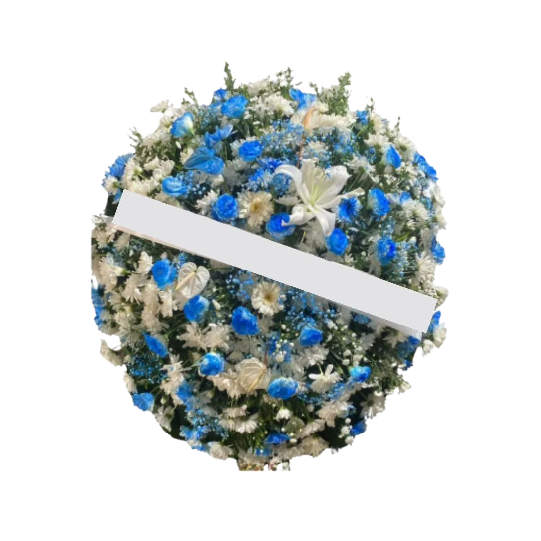Coroa de flores B Luxo azul
