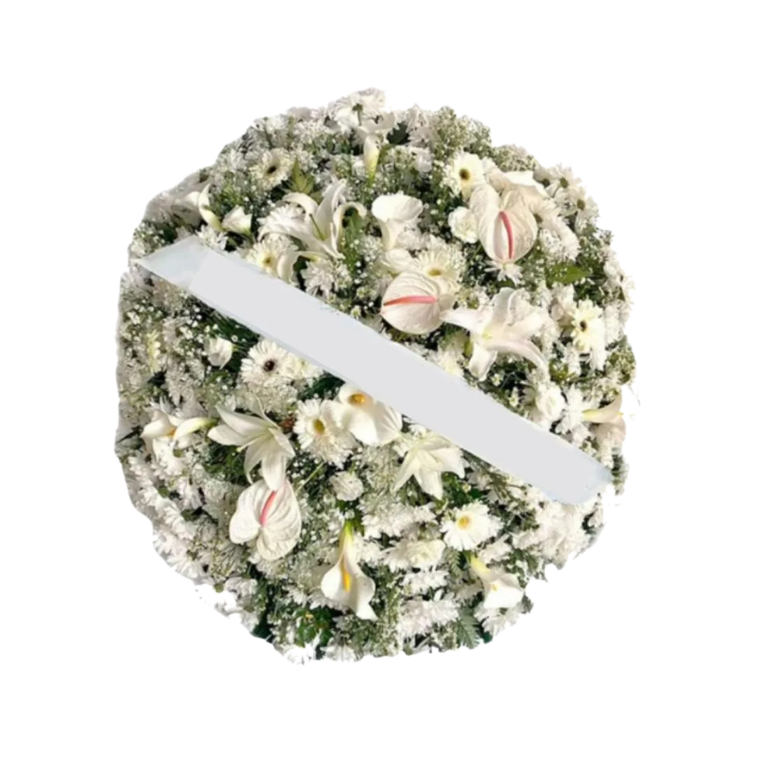 Coroa de flores B Luxo branca